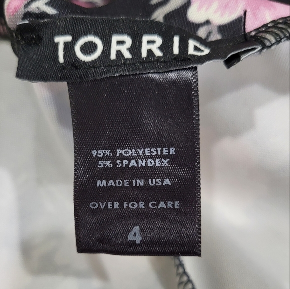 Torrid Purple & Pink Floral Skirt - Picture 3 of 5